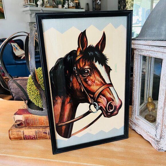 VTG Framed horse picture - Picture 5 of 10